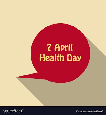 World health day concept thinking circle with 7 vector image