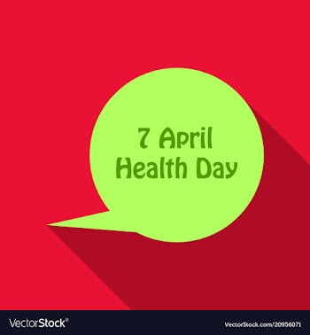 World health day concept thinking circle with 7 vector image