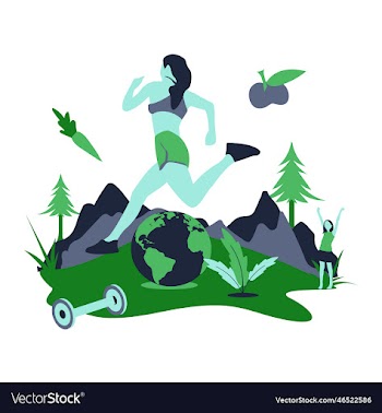 world health day women jogging in nature