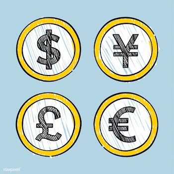 World leading global currencies illustration | Free stock vector - 472103