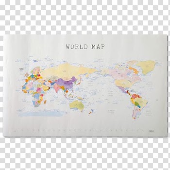 World map 10X10 Watercolor painting, world map transparent background PNG clipart