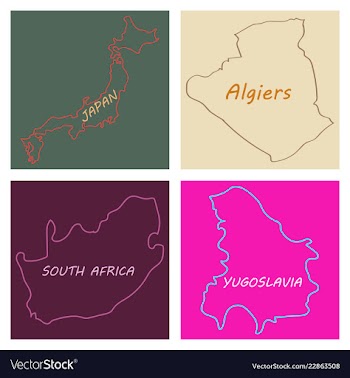 World map-countries in color on white background vector image