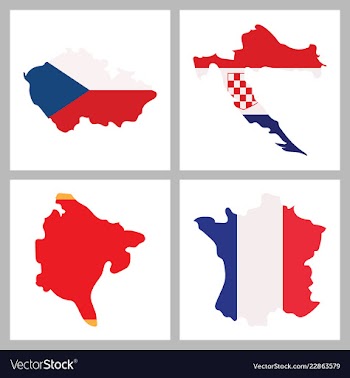 World map-countries in color on white background vector image