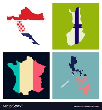 World map-countries in color on white background vector image