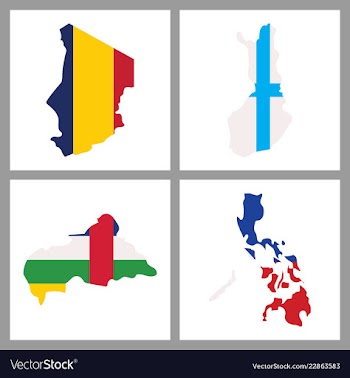 World map-countries in color on white background vector image
