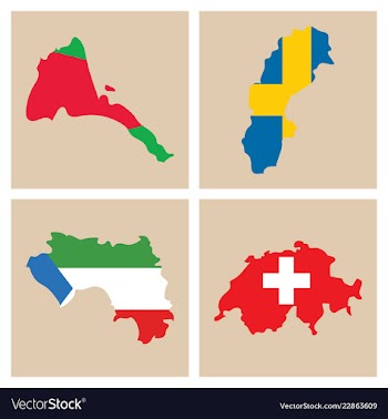 World map-countries in color on white background vector image