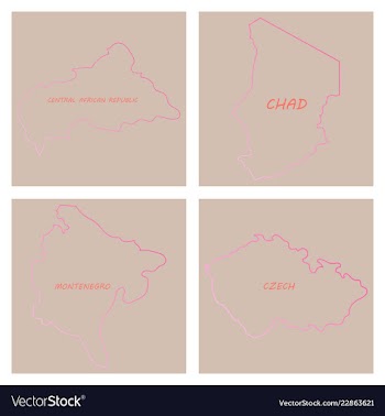 World map-countries in color on white background vector image