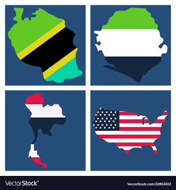 World map-countries in color on white background vector image