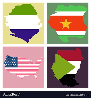 World map-countries in color on white background vector image