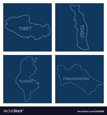 World map-countries in color on white background vector image