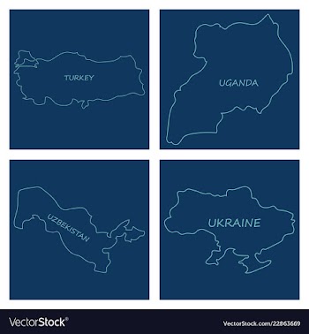 World map-countries in color on white background vector image