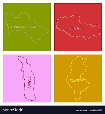 World map-countries in color on white background vector image