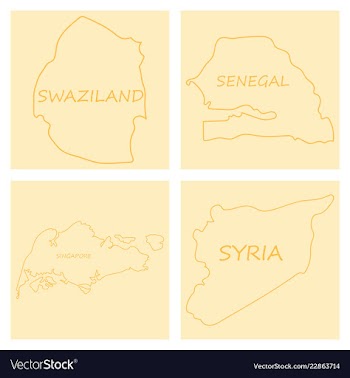 World map-countries in color on white background vector image
