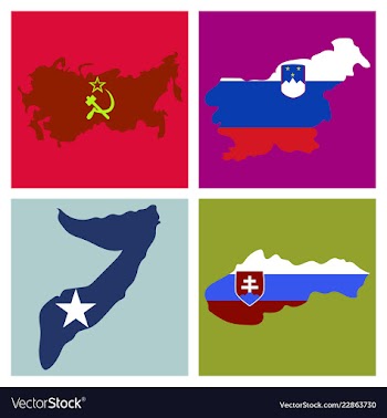 World map-countries in color on white background vector image