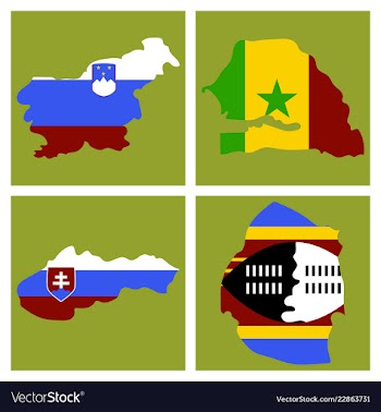 World map-countries in color on white background vector image
