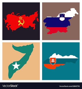 World map-countries in color on white background vector image