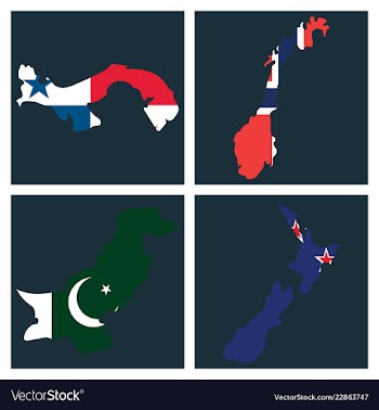 World map-countries in color on white background vector image
