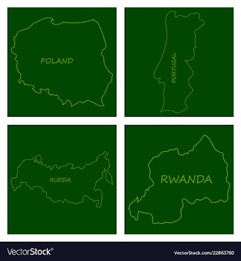 World map-countries in color on white background vector image