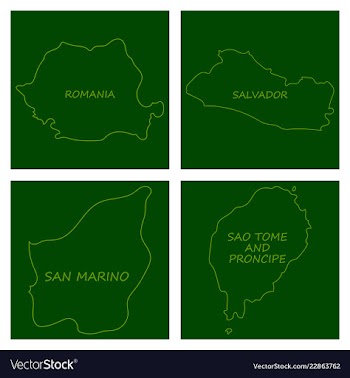 World map-countries in color on white background vector image