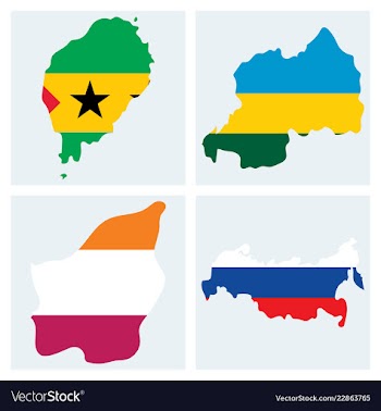 World map-countries in color on white background vector image