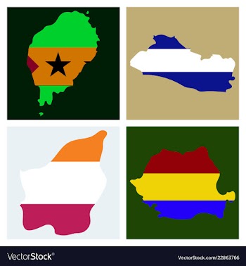 World map-countries in color on white background vector image