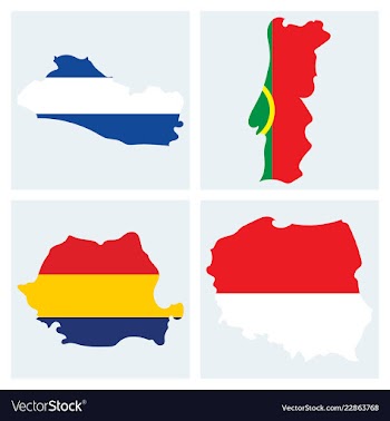 World map-countries in color on white background vector image