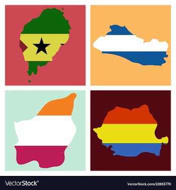 World map-countries in color on white background vector image