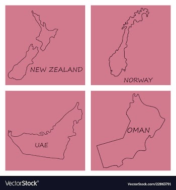 World map-countries in color on white background vector image