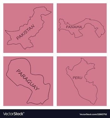 World map-countries in color on white background vector image