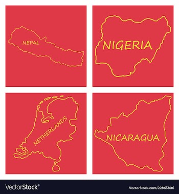 World map-countries in color on white background vector image