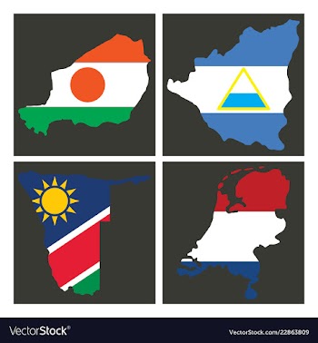 World map-countries in color on white background vector image