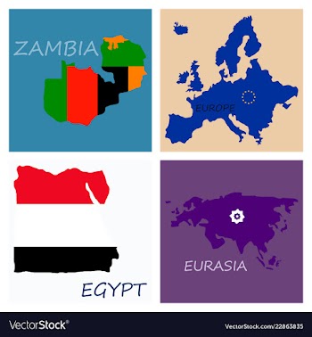 World map-countries in color on white background vector image