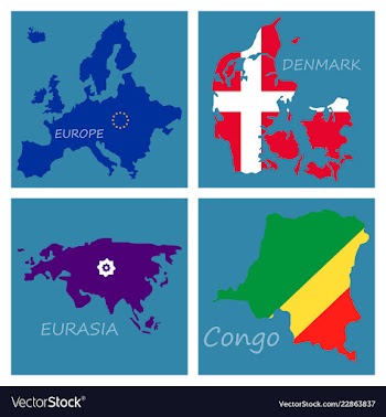 World map-countries in color on white background vector image