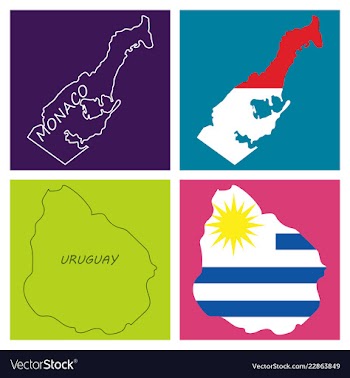 World map-countries in color on white background vector image