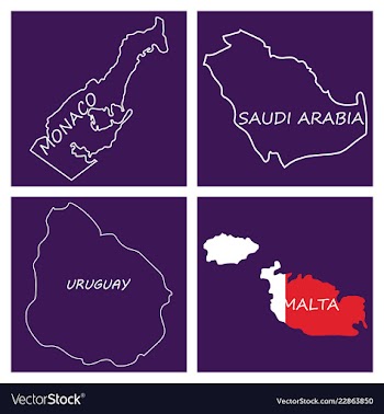 World map-countries in color on white background vector image