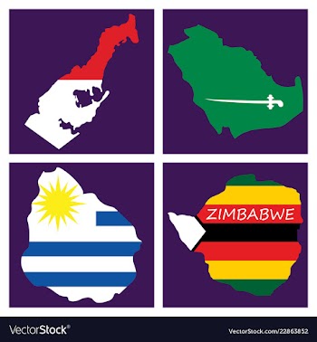 World map-countries in color on white background vector image