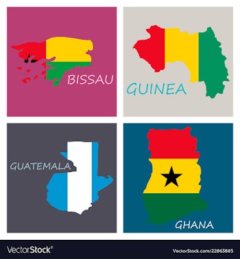 World map-countries in color on white background vector image