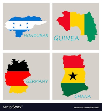 World map-countries in color on white background vector image