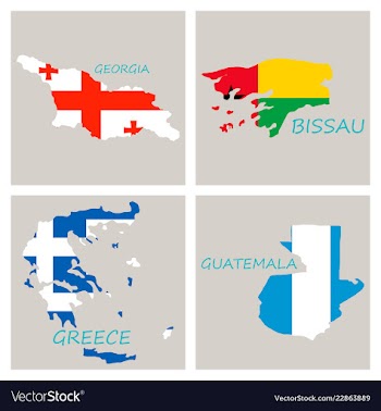 World map-countries in color on white background vector image
