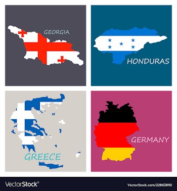 World map-countries in color on white background vector image