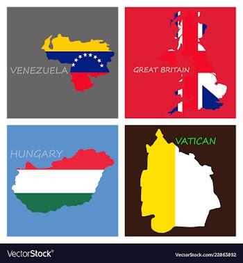 World map-countries in color on white background vector image