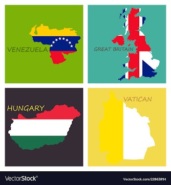 World map-countries in color on white background vector image