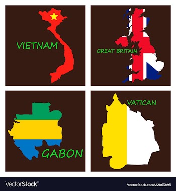 World map-countries in color on white background vector image
