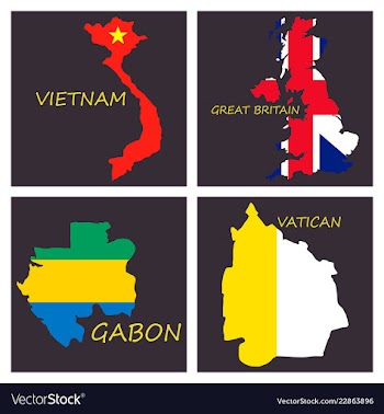World map-countries in color on white background vector image