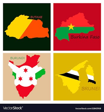 World map-countries in color on white background vector image