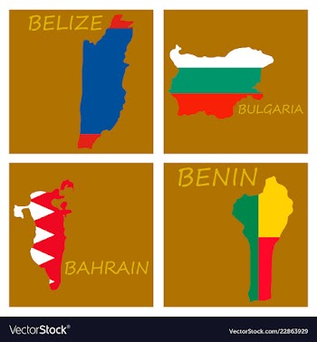 World map-countries in color on white background vector image