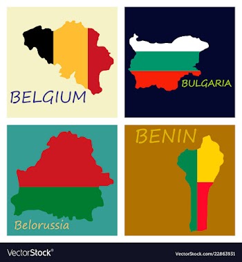 World map-countries in color on white background vector image
