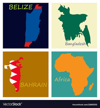 World map-countries in color on white background vector image