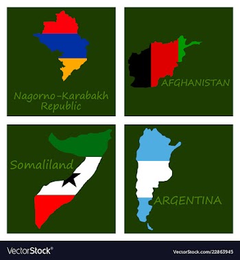 World map-countries in color on white background vector image