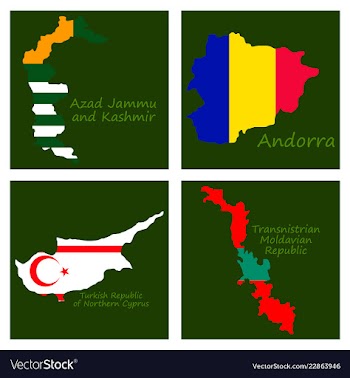 World map-countries in color on white background vector image